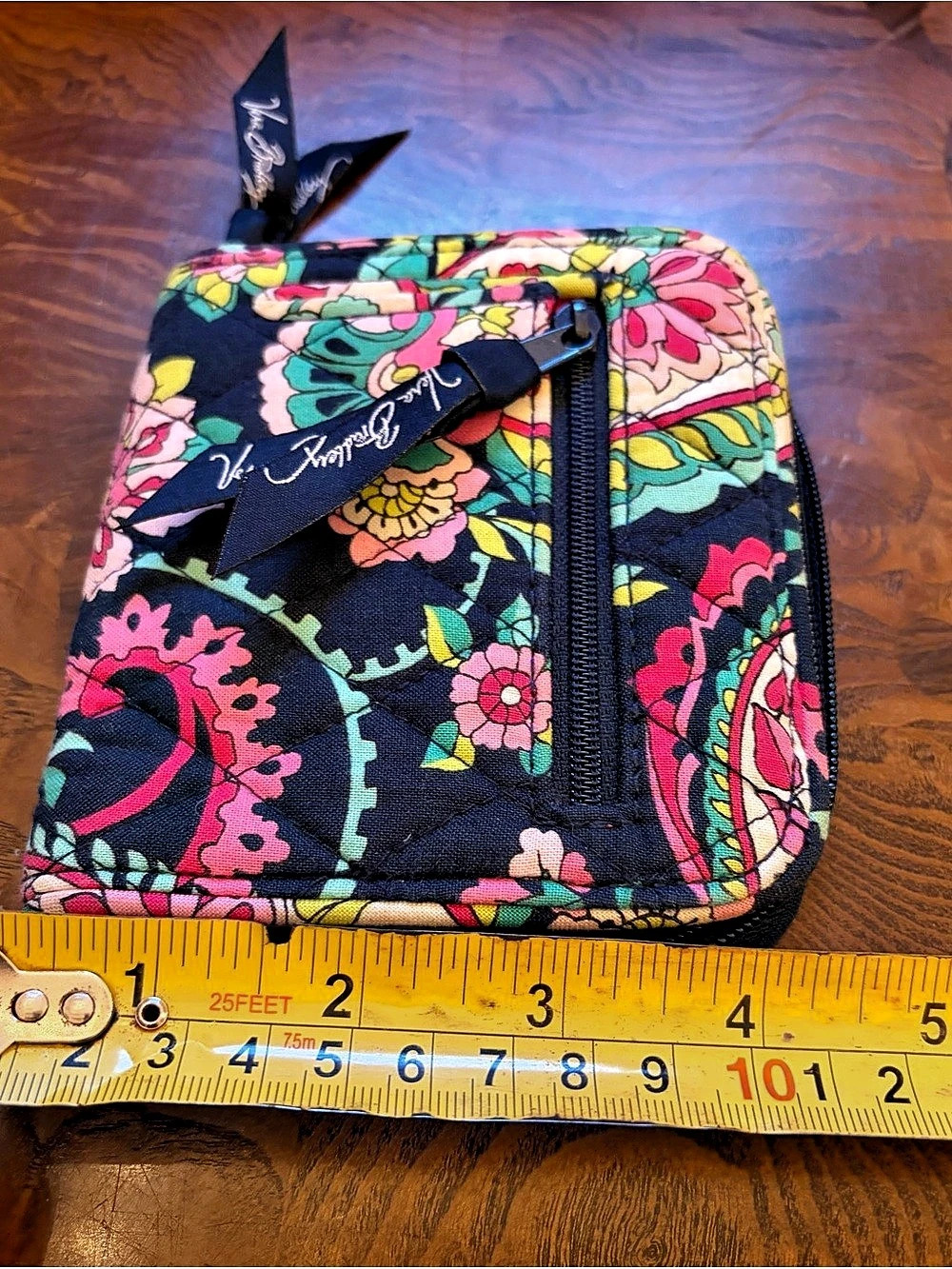 Vera Bradley Floral wallet in navy blue & Pink